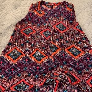 Maurices Multicolor Geometric Sleeveless Blouse